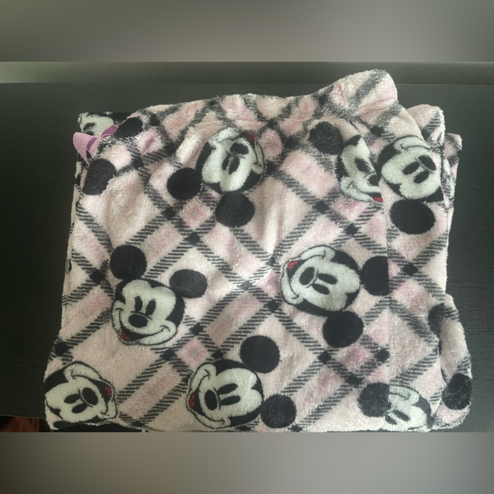 Disney Minnie Mouse Pink and Black Fleece PJ Pants Plus Size 2X Womens
